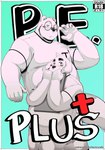 absurd_res anal anthro bear berg_(pe++) canid canine canis comic cover cover_art cover_page domestic_dog duo english_text hi_res high_school lew_(pe++) male male/male mammal overweight overweight_male pe school strawberry_milk_(artist) student text