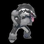 1:1 2019 absurd_res alpha_channel ambiguous_gender anthro black_body black_fur claws fangs fur generation_8_pokemon grey_body grey_fur hi_res mammal mustelid nintendo obstagoon official_art open_mouth pink_tongue pokemon pokemon_(species) red_eyes simple_background solo teeth tongue tongue_out transparent_background unknown_artist white_body white_fur