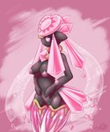 2018 areola artist_name breasts clothing crystal digital_media_(artwork) english_text eyebrows eyelashes female generation_6_pokemon genitals hi_res humanoid latiar legendary_pokemon legwear lips mega_diancie mega_evolution nintendo nipples nude number open_mouth pink_eyes pokemon pokemon_(species) pokemorph pupils pussy shiny_pokemon simple_background solo standing stockings teeth text tongue white_pupils