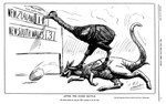 Rating: s
ID: 5579663
Date: 2025-05-17 19:35:37 -0400
Status: active
Score: 3
1907 20th_century absurd_res ambiguous_gender ancient_art avian ball biped bird black_and_white boots caption clothing dated duo feral footwear hat headgear headwear hi_res john_blomfield kangaroo lying macropod mammal marsupial moa_(bird) monochrome new_south_wales new_zealand ratite recently_extinct_species rugby rugby_ball rugby_shirt rugby_uniform scoreboard shoes signature standing standing_on_another post #5579663