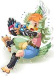 Rating: s
ID: 2654507
Date: 2021-03-15 04:37:18 -0400
Status: active
Score: 15
2018 amber_eyes ambiguous_gender avian belt blue_eyes clothing edmol feathers finch_(xenoblade) green_body green_feathers hair hi_res human mammal open_mouth simple_background solo surprise torn_clothing transformation white_background xenoblade_chronicles_2 post #2654507