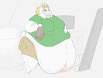 Rating: q
ID: 5482890
Date: 2025-04-04 22:52:35 -0400
Status: active
Score: 12
anthro asriel_dreemurr belly belly_overhang big_belly blonde_hair bottomwear bovid caprine cargo_shorts clothing eyewear food fur glasses goat hair hand_on_belly hi_res holding_food holding_object huge_belly huge_moobs huge_thighs looking_at_mirror looking_at_object male mammal mirror moobs morbidly_obese morbidly_obese_anthro obese obese_anthro outgrowing_clothes outgrown_clothes overweight overweight_anthro shirt shorts solo stretch_marks stroobcow stubble thick_thighs topwear undertale undertale_(series) white_body white_fur post #5482890