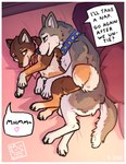 Rating: e
ID: 5350631
Date: 2025-02-04 03:24:15 -0500
Status: active
Score: 481
2025 after_sex anvil_(hakudoge) bed blue_body blue_fur border bound brown_body brown_fur canid canine canis collar comic curled_tail dialogue domestic_dog duo english_text feral feral_on_feral finnish_spitz fur furniture grey_body grey_fur heart_symbol hi_res husky inside kerchief kettukarkki knotting male male/male mammal mixed_breed neckerchief neckwear nordic_sled_dog on_bed pillow shiba_inu signature spitz spooning tail text unnamed_character_(kettukarkki) white_body white_border white_fur yellow_body yellow_fur post #5350631