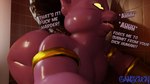 16:9 3d_(artwork) ahegao alien anal anthro blender_(artwork) camseven champa digital_media_(artwork) domestic_cat dragon_ball dragon_ball_super duo english_text felid feline felis fur gold_armband hi_res human looking_pleasured male male/male mammal moan moobs muscular muscular_anthro muscular_male overweight overweight_anthro overweight_male purple_body purple_fur sex shower shower_sex teeth text tongue tongue_out widescreen yellow_sclera