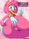 2024 amy_rose anthro anus bottomless butt clothed clothing countmoxi dialogue digital_media_(artwork) dress english_text eulipotyphlan female genitals gesture gloves green_eyes hair hand_gesture handwear heart_symbol hedgehog inviting inviting_to_sex looking_at_viewer looking_back looking_back_at_viewer mammal multicolored_body no_underwear open_mouth open_smile pink_body pink_hair pixel_(artwork) presenting presenting_anus presenting_hindquarters pussy sega simple_background smile smiling_at_viewer solo sonic_the_hedgehog_(series) spread_anus spread_butt spreading tan_body text two_tone_body upskirt v_sign