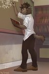 Rating: s
ID: 3560995
Date: 2022-09-11 15:14:37 -0400
Status: active
Score: 36
2015 2:3 algebra anthro biped book bookshelf bottomwear brown_body brown_clothing brown_footwear brown_fur brown_hair brown_shoes canid canine chalk chalkboard classroom clothed clothing digital_media_(artwork) footwear full-length_portrait fully_clothed fur furniture hair hi_res holding_book holding_object iskra male mammal math pants portrait school shaded shirt shoes solo standing teacher topwear white_clothing white_shirt white_topwear writing_text post #3560995