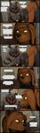 2024 3d_(artwork) 5_fingers absurd_res anthro bear big_breasts black_nose bovid bovine breasts brown_bear brown_body brown_fur brown_hair captured cattle clothed clothed_anthro clothed_female clothed_male clothing comic daao_(petruz) dasha_(petruz) dialogue digital_media_(artwork) duo english_text female fingers fur hair hi_res kneeling male mammal muscular muscular_anthro muscular_male petruz_(copyright) profanity reindeerviking source_filmmaker_(artwork) speech_bubble text ursine