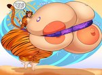 2023 4_toes 5_fingers absurd_res anthro areola big_breasts big_butt breasts brown_hair butt clothing feet felid female fingers hair hi_res huge_breasts huge_butt huge_thighs hyper hyper_breasts hyper_thighs jaeh mammal nipples open_mouth pantherine solo tail tanya_bellacrow thick_thighs tiger toes