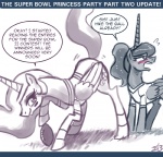 2013 bent_over blush comic cutie_mark dialogue duo english_text equid equine feathered_wings feathers female feral friendship_is_magic hasbro horn john_joseco mammal monochrome my_little_pony mythological_creature mythological_equine mythology princess_celestia_(mlp) princess_luna_(mlp) quadruped sibling_(lore) sister_(lore) sisters_(lore) tail text tumblr winged_unicorn wings