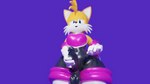 16:9 3d_(artwork) absurd_res anthro armwear black_latex blender_(artwork) blender_cycles canid canine clothed clothing condom_suit cosplay crossdressing digital_media_(artwork) eggsaladsandwich elbow_gloves erection erection_under_clothing femboy feminine_pose fox genitals gloves hand_on_penis handwear hi_res kabalmystic_(artist) latex latex_armwear latex_clothing latex_elbow_gloves latex_gloves latex_handwear latex_legwear latex_skinsuit latex_thigh_highs legwear male mammal masturbation miles_prower penis purple_latex rouge_the_bat rubber_clothing sega skinsuit solo sonic_the_hedgehog_(series) thigh_highs tight_clothing white_armwear white_clothing white_elbow_gloves white_gloves white_handwear white_latex white_legwear white_thigh_highs widescreen