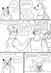 2023 5_fingers antelope anthro antlers bernielover bernielover's_college_au bovid butt canid canine caprine claws clothed clothing comic devon_(bernielover) dialogue disney english_text fennec_fox fingers finnick_(zootopia) fox fur group hi_res hoodie horn humanoid_hands male mammal markings monochrome nick_wilde red_fox shirt speech_bubble spots spotted_body spotted_fur surprise tank_top text topwear troy_(bernielover) true_fox whitney_(bernielover) zootopia