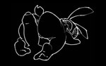 16:10 2024 anthro anus big_penis black_and_white black_background butt digital_drawing_(artwork) digital_media_(artwork) disembodied_penis duo enjoying female foreskin genitals hi_res humanoid_genitalia humanoid_penis kneeling lagomorph leporid male mammal monochrome nude penis pussy rabbit simple_background smile star_eyes tail vib-ribbon vibri's_cousin vussybussy widescreen