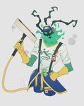 bottomwear clothed clothing digital_drawing_(artwork) digital_media_(artwork) flat_colors hi_res humanoid league_of_legends male money not_furry pants riot_games shirt simple_background skui1007 solo tencent thresh topwear white_background