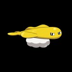 1:1 2022 alpha_channel ambiguous_gender black_eyes dewlap_(anatomy) digital_drawing_(artwork) digital_media_(artwork) fin generation_9_pokemon gular_sac nintendo official_art pokemon pokemon_(species) solo tatsugiri tatsugiri_(stretchy_form) unknown_artist white_body yellow_body