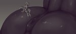 2022 3_toes ambiguous_gender anthro anus biped butt digital_media_(artwork) extreme_size_difference feet grey_background male male/ambiguous puffy_anus raised_tail scalie simple_background sitting_on_butt size_difference tail tail_anus toes zlvuxx