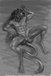 2:3 abs alien alien_(franchise) alien_humanoid alien_vs._predator_(franchise) anus balls chet_(avpr) crossgender erection foreskin genitals hi_res humanoid humanoid_genitalia humanoid_penis hybrid lying male monochrome muscular muscular_humanoid muscular_male nihilistic_phantasm nihilophant on_back open_mouth partially_retracted_foreskin penis predalien predator_(franchise) solo xenomorph yautja