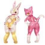 Rating: e
ID: 5625584
Date: 2025-06-06 23:54:00 -0400
Status: active
Score: 16
1:1 4_fingers after_transformation anthro butt butt_focus cat_tail censored censored_genitalia censored_pussy chocolat_(tetetor-oort) domestic_cat duo felid feline felis female fingers glistening glistening_body hands_on_hips hi_res lagomorph latex leaning leaning_forward leporid light_blush looking_at_viewer looking_back machine mammal open_mouth petroid pink_body pink_nose presenting pupils rabbit rabbit_ears rear_view red_eyes robot scut_tail short_tail simple_background slit_pupils smile tail tetetor-oort vanilla_(tetetor-oort) white_background white_body yellow_body yellow_eyes post #5625584