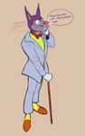 Rating: q
ID: 5019540
Date: 2024-08-30 12:14:09 -0400
Status: active
Score: 21
2024 5_fingers animal_costume animate_inanimate anthro biped body_control bound bow_tie cane canid canine canis clothed clothing costume dialogue digital_drawing_(artwork) digital_media_(artwork) duo encasement english_text eyewear fingers fur gloves handwear hi_res living_clothing living_costume male mammal monocle moriarty_(sherlock_hound) owy red_bow_tie red_nose sherlock_hound_(series) simple_background teeth text thought_bubble white_clothing white_gloves white_handwear wolf post #5019540