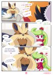 absurd_res ace_the_stoutland_(special_services) anthro braixen canid canine clothing collar color_coded color_coded_text comic conjoined_speech_bubble dialogue duo ellie_the_braixen english_text female feral game_freak generation_5_pokemon generation_6_pokemon generation_7_pokemon heart_after_signature heart_after_text heart_before_signature heart_in_signature heart_symbol hi_res linked_speech_bubble maid_uniform male mammal name_drop name_in_dialogue nikkibunn nintendo number open_mouth page_number pokemon pokemon_(species) polygonal_speech_bubble signature speech_bubble stoutland teeth text text_with_heart tongue tongue_out tsareena uniform