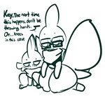 Rating: s
ID: 5377199
Date: 2025-02-16 12:05:03 -0500
Status: active
Score: 10
1upgobbo 2021 advice anthro cheek_fins clothing daughter_(lore) dialogue eyewear father_(lore) father_and_child_(lore) father_and_daughter_(lore) female fin freckled_face freckles frown generation_2_pokemon generation_3_pokemon glasses good_parenting head_fin hi_res jay_(1upgobbo) kay_(1upgobbo) larvitar male monochrome mostly_nude mudkip nintendo open_mouth parent_(lore) parent_and_child_(lore) parent_and_daughter_(lore) pokemon pokemon_(species) scarf scarf_only simple_background spots thick_thighs wearing_glasses young young_female post #5377199