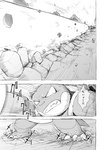 action_pose action_scene angry blast blastoise bodily_fluids comic debris destruction dialogue explosion generation_1_pokemon hi_res japanese_text light light_beam monochrome motion_lines nintendo pokemon pokemon_(species) pokemon_mystery_dungeon pose rubble scarf simple_background spike_chunsoft sweat text translated wind yamatokuroko965