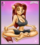 Rating: s
ID: 2940442
Date: 2021-09-23 02:28:49 -0400
Status: active
Score: 18
anthro arms_bent bent_legs big_breasts border bottomwear breasts cleavage clothed clothing crop_top crossed_feet crosslegged_pose eyes_closed feet feet_together feet_together_knees_apart felid female grey_border hair humanoid_feet leonor lion lotus_pose mammal meditation midriff navel pantherine plantigrade red_hair shirt shorts simple_background small_waist smile soles solo spread_knees tail tail_tuft topwear tuft xamoel yoga post #2940442