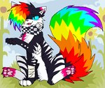 Rating: s
ID: 5339651
Date: 2025-01-30 00:04:49 -0500
Status: active
Score: 11
2024 aliasing ambiguous_gender arm_wraps black_body black_claws black_fur blue_eyes blush cel_shading checkered checkered_clothing checkered_scarf claws clothing conditional_dnp dethtwink dice digital_drawing_(artwork) digital_media_(artwork) domestic_cat felid feline felis feral feral_with_hair flower full-length_portrait fur grass hair hair_over_eye low_res mammal markings multicolored_hair multicolored_tail open_mouth open_smile pattern_clothing pattern_scarf pawpads pink_blush pink_markings pink_nose pink_pawpads plant portrait rainbow_hair rainbow_tail ribs scarf shaded sitting skinny smile solo sparklefur tail white_body white_fur white_inner_ear wraps post #5339651