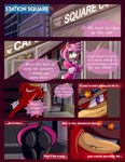 2019 absurd_res amy_rose anthro breech_loader clothed clothing comic detailed_background echidna english_text eulipotyphlan female fur green_eyes handwear hedgehog hi_res knuckles_the_echidna male mammal monotreme purple_eyes sega solo sonic_the_hedgehog_(series) text toso