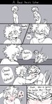 1:2 absurd_res animal_humanoid bdsm blush blush_lines canid canid_humanoid canine canine_humanoid clothed clothing comic command dialogue dog_humanoid duo english_text fully_clothed good_boy headpat hi_res human humanoid izuku_midoriya katsuki_bakugou kneeling male male/male mammal mammal_humanoid my_hero_academia open_mouth open_smile pet_praise petplay praise pretty_werewolf roleplay sitting smile speech_bubble tail tail_motion tailwag text thought_bubble