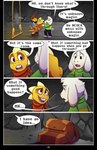 absolutedream absurd_res asriel_dreemurr backpack boss_monster_(undertale) bovid caprine comic dialogue ellipsis english_text exclamation_point frisk_(undertale) hi_res human lizard mammal mirror monster_kid portal question_mark reptile scalie scarf shadow text undertale undertale_(series)