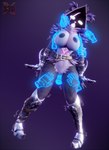 3d_(artwork) absurd_res anthro bear breast_squish breasts digital_media_(artwork) epic_games female fortnite hi_res mammal multiple_hands open_mouth raven_team_leader shachath3d shaking shaking_legs solo squish virtual_reality