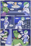 anthro big_breasts border breasts clothed clothing colored comic cruise_ship decourem dialogue dress duo english_text female gardevoir generation_3_pokemon generation_5_pokemon green_body green_hair hair hi_res human legendary_pokemon male mammal merchant_ship nintendo panties passenger_ship pokemon pokemon_(species) ship speech_bubble text underwear vehicle virizion watercraft white_body white_border