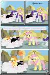 absurd_res applejack_(mlp) base_three_layout blockage_(layout) blonde_hair blue_eyes bovid caprine comic digital_media_(artwork) domestic_sheep earth_pony equid equine female feral fluttershy_(mlp) four_frame_image friendship_is_magic green_eyes group gutovi-kun hair hasbro hi_res horizontal_blockage horn horse mammal my_little_pony mythological_creature mythological_equine mythology pegasus pink_hair pony purple_hair rarity_(mlp) sheep three_row_layout unicorn wings