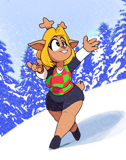 Rating: s
ID: 5698572
Date: 2025-07-10 01:59:05 -0400
Status: active
Score: 31
2022 4_fingers absurd_res anthro antlers blonde_hair bottomwear breasts checkered checkered_clothing checkered_topwear checkered_vest clothed clothed_anthro clothed_female clothing cloudidoodles day deer deltarune digital_media_(artwork) eyebrows female female_anthro fingers fur hair hi_res horn looking_up mammal new_world_deer noelle_holiday outside pattern_clothing pattern_topwear pattern_vest plant red_nose reindeer skirt sky snow snowflake solo tail tan_antlers tan_body tan_ears tan_fur tan_tail teeth topwear tree undertale_(series) vest walking post #5698572