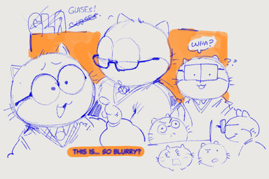 Rating: s
ID: 5636708
Date: 2025-06-12 00:38:34 -0400
Status: pending
Score: 11
anthro dialogue domestic_cat eyewear felid feline felis glasses humor lucas_(elchilenito) male mammal neato5 question_mark rectangular_glasses round_glasses simple_background sketch solo toony wearing_glasses post #5636708