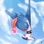 1:1 2016 animal_genitalia animal_penis big_penis blush censored censored_by_face claws cloud collar collar_only eon_duo erection feathers femboy feral generation_3_pokemon genitals heart_symbol hi_res huge_penis latias latios legendary_duo legendary_pokemon looking_at_viewer male nintendo nude open_mouth outside penis pokemon pokemon_(species) red_eyes shikaro simple_background sky smile solo tapering_penis tongue upside_down white_body white_feathers wings