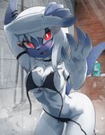 Rating: q
ID: 5630716
Date: 2025-06-09 11:06:21 -0400
Status: active
Score: 177
abi_(rilex_lenov) absol against_surface anthro arched_back bathing big_breasts bikini blush breast_squish breasts butt choker claw_fingers claws clothes_falling_off clothing cute_fangs detailed_background fangs female fur generation_3_pokemon hair hi_res inside jewelry looking_at_viewer navel necklace nintendo on_glass pokemon pokemon_(species) red_eyes rilex_lenov shower showering slim slim_anthro slim_female solo squish swimwear teeth two-piece_swimsuit water wet white_body white_fur white_hair post #5630716