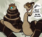 2022 abdominal_bulge ambiguous/ambiguous ambiguous_gender ambiguous_pred ambiguous_prey anthro anthro_prey breath brown_body brown_fur brown_scales coiling dialogue domestic_ferret dominant dominant_ambiguous dominant_feral duo english_text fatal_vore feral feral_pred forked_tongue fur haps hypnosis imminent_death imminent_digestion imminent_vore indian_python kaa_(jungle_book) looking_pleasured male male_anthro male_feral mammal mind_control mustelid musteline offscreen_character onomatopoeia open_mouth oral_vore plant python python_(genus) reptile restrained ringed_eyes scales scalie snake sound_effects speech_bubble submissive submissive_ambiguous submissive_anthro text the_jungle_book tongue tongue_out tralalabara_(character) tree true_musteline vore weasel yellow_eyes