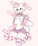 Rating: q
ID: 5385791
Date: 2025-02-20 11:51:04 -0500
Status: active
Score: 291
2025 ambiguous_gender anthro armwear belly_rub belt_collar black_eyes blush bodily_fluids bottomwear cheek_tuft chest_tuft clothed clothing clothing_lift collar detached_sleeves digital_drawing_(artwork) digital_media_(artwork) disembodied_hand dolphin_shorts domestic_cat facial_tuft felid feline felis flying_sweatdrops fur ghost_hand group hands_everywhere headpat hi_res hotpants kneeling legwear mammal navel pattern_clothing pattern_legwear pattern_thigh_highs shirt shirt_lift shorts silly_cat_(mauzymice) simple_background solo_focus striped_clothing striped_legwear striped_sleeves striped_thigh_highs stripes sufness sweat sweatdrop tail thigh_highs topwear touching_thigh tuft white_body white_fur white_tail wrist_grab post #5385791