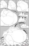 abdominal_bulge absurd_res anal anal_penetration anthro balls belly belly_overhang big_balls big_belly bodily_fluids comic cum cum_ballooning cum_everywhere cum_from_mouth cum_in_mouth cum_inflation cum_inside cum_through cumshot duo ejaculation english_text excessive_cum excessive_genital_fluids genital_fluids genitals hands-free hi_res huge_balls hyena hyper hyper_balls hyper_genitalia inflation jeffrey_taggart male male/male mammal meme messy mustelid navel no_nut_november obese obese_anthro obese_male orgasm_face otter overweight overweight_anthro overweight_male penetration sound_effects text thewilldpink