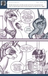 2011 book comic crown dialogue english_text equid equine eyewear feathered_wings feathers female feral friendship_is_magic goggles hasbro headgear horn john_joseco mammal monochrome my_little_pony mythological_creature mythological_equine mythology princess princess_celestia_(mlp) princess_luna_(mlp) royalty text tumblr twilight_sparkle_(mlp) unicorn winged_unicorn wings wrestling