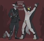 Rating: e
ID: 5451434
Date: 2025-03-23 13:47:53 -0400
Status: active
Score: 68
animal_mask anthro bdsm bondage boots bound canid canine canis chastity_cage chastity_device clothing cock_and_ball_torture domestic_dog dominant dragon duo egon_schroeder english_text faceless_character faceless_male footwear genital_torture hat headgear headwear hi_res key lowrider-girl male male/male mammal mask military_cap military_uniform mythological_creature mythological_scalie mythology playful pup_mask scalie shoes submissive submissive_male text uniform unsupported_chastity_cage wolf yellow_pup_mask post #5451434