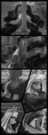 absurd_res anthro big_breasts braided_hair breasts butt church clothed clothing comic female hair hi_res kneeling magic monochrome nun praying ripy_(oc) shamziwhite shrinking_clothes smoke solo tagme tight_clothing