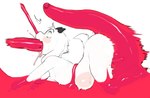 abdominal_bulge absurd_res all_the_way_through anal anal_penetration asriel_dreemurr blush bodily_fluids bovid caprine cum cum_from_nose cum_in_nose cum_inside deltarune genital_fluids goat goo_creature hi_res horn inflation kinkykong male male/male male_penetrated male_penetrating male_penetrating_male mammal nubert nude open_mouth oral penetration sex slime slime_inflation stuck_in_goo tears through_nose tongue tongue_out undertale undertale_(series) white_body