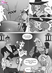 anthro applejack_(mlp) big_breasts black_tie_(suit) breasts clock clothing comic dialogue dragon equid equine female fluttershy_(mlp) freckles friendship_is_magic group hasbro hi_res horn male mammal my_little_pony mythological_creature mythological_equine mythological_scalie mythology pegasus pia-sama pinkie_pie_(mlp) pocketwatch rainbow_dash_(mlp) rarity_(mlp) scalie spike_(mlp) suit unicorn watch wings