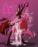 against_surface anthro belly big_belly blush bodily_fluids breasts breath butt clenched_teeth cum cum_inflation cum_inside cum_on_belly cum_on_body cum_on_butt cum_on_ground cum_on_leg cum_on_own_leg cum_on_self cum_on_tail cum_splatter demon dragon duo excessive_cum excessive_genital_fluids eyes_closed female fluffy fluffy_tail from_behind_position genital_fluids heart_symbol hi_res huge_belly impregnation inflation lodi_(artist) lodi_(character) male male/female mythological_creature mythological_scalie mythology nude onomatopoeia ovum panting pink_body pinned pinned_arms plap raised_arm red_body rose_(natsunomeryu) scalie sex sound_effects sperm_cell tail tail_motion tail_spines tailwag teeth text