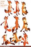 2018 2:3 anthro blue_eyes breasts canid canine casual_nudity disney english_text featureless_crotch female fox full-length_portrait gideon_grey green_eyes group half-closed_eyes hi_res looking_at_viewer male mammal model_sheet multiple_poses narrowed_eyes naturally_censored nick_wilde nude portrait pose red_fox robcivecat simple_background species_sheet study text true_fox white_background yellow_eyes zootopia