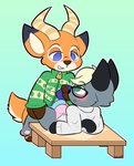 Rating: e
ID: 2592299
Date: 2021-01-29 15:34:45 -0500
Status: active
Score: 47
absurd_res animal_crossing antelope anthro beau_(animal_crossing) blush bottomless bovid bulge bulge_frottage clothed clothing clothing_pull detailed_bulge domestic_cat duo eye_contact eyewear felid feline felis from_front_position frottage furniture genital_outline glasses grey_body hi_res horn interspecies leo_llama looking_at_another lying male male/male mammal necktie necktie_pull nintendo on_back on_table panties penile penis_outline penises_touching raymond_(animal_crossing) sex simple_background smile striped_horn stripes sweater table topwear underwear post #2592299