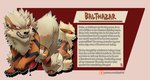 2017 angry arcanine balthazar_(haychel) bodily_fluids canid canine cum english_text erection feral fur generation_1_pokemon genital_fluids genitals haychel hi_res male mammal multicolored_body multicolored_fur nintendo orange_body orange_fur patreon patreon_logo penis pokemon pokemon_(species) precum solo text url