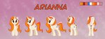 absurd_res arianna_altomare equid equine female feral genitals hasbro hi_res horse hyperchibiabsol mammal mane model model_sheet multicolored_mane my_little_pony pony pussy